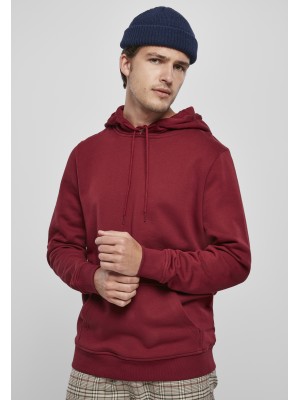 Мъжки суичър в цвят бордо Urban Classics Organic Basic Hoody  Мъжки суичър в цвят бордо Urban Classics Organic Basic Hoody