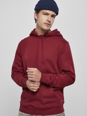  Мъжки суичър в цвят бордо Urban Classics Organic Basic Hoody