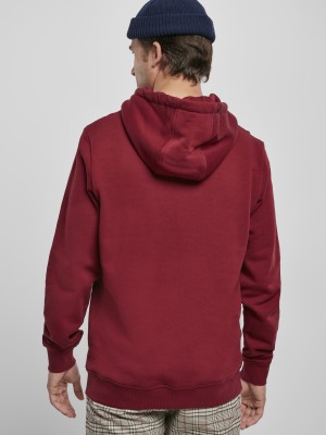  Мъжки суичър в цвят бордо Urban Classics Organic Basic Hoody
