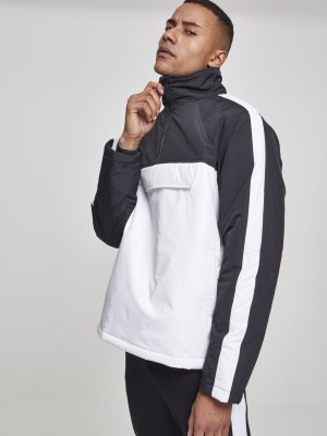 Мъжко яке в черно и бяло от Urban Classics Padded Pull Over Jacket 