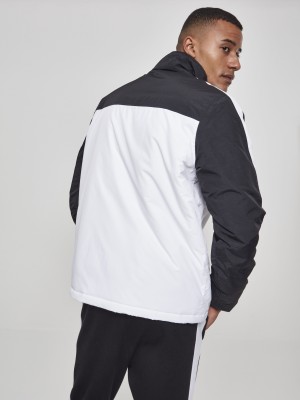 Мъжко яке в черно и бяло от Urban Classics Padded Pull Over Jacket 