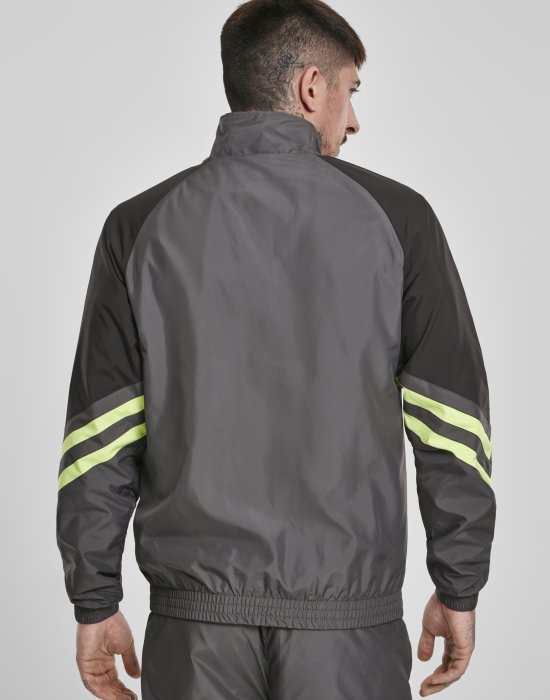 Мъжко яке в сиво и черно от Urban Classics Block Sport Track Jacket, Urban Classics, Якета Пролет / Есен - Complex.bg