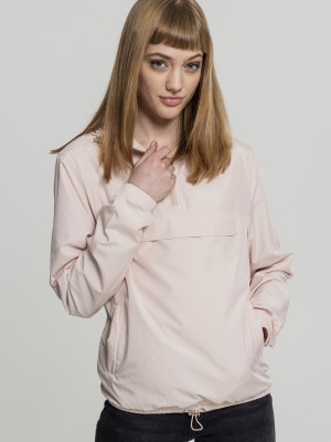 Дамско яке в светлорозово от Urban Classics Ladies Basic Pull Over  Дамско яке в светлорозово от Urban Classics Ladies Basic Pull Over