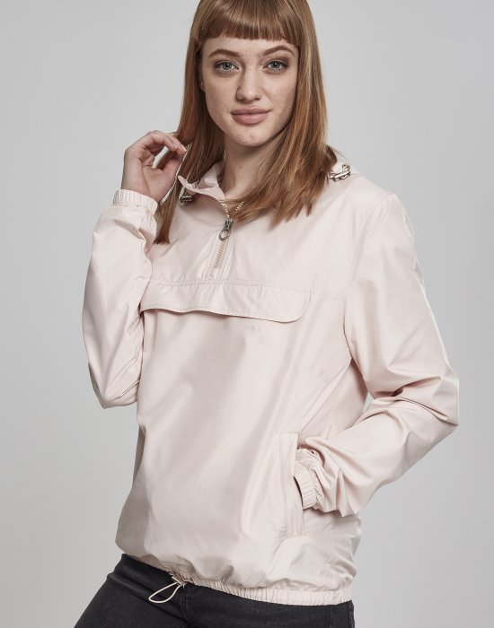 Дамско яке в светлорозово от Urban Classics Ladies Basic Pull Over, Urban Classics, Якета - Complex.bg