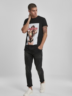 Мъжка черна тениска Mister Tee Drop It 