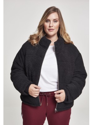 Дамско яке в черно от Urban Classics Ladies Boxy Sherpa Puffer