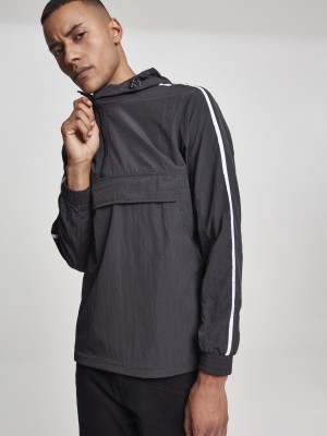 Мъжко яке в 'черно от Urban Classics Crinkle Nylon Pull Over