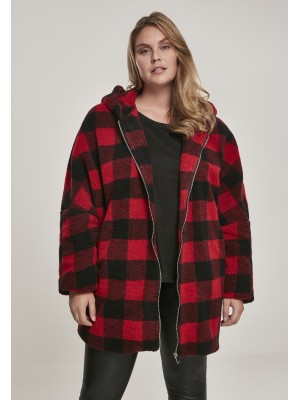 Дамско яке в от Urban Classics Ladies Hooded Oversized Check Sherpa 