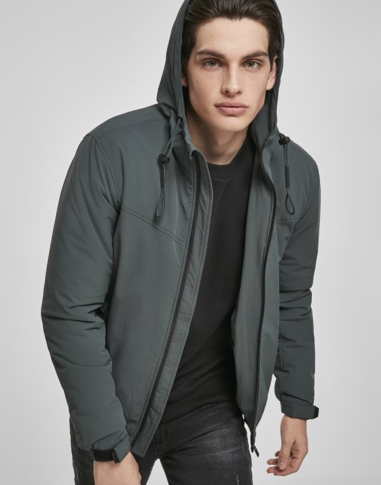 Мъжко яке в зелено от Urban Classics Hooded Easy, Urban Classics, Якета Пролет / Есен - Complex.bg