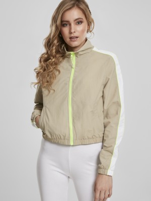 Дамско яке в бежово от Urban Classics Ladies Short Piped Track 