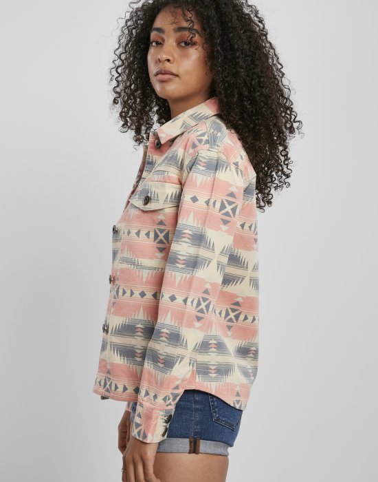 Дамско яке в розово от Urban Classics Ladies Inka Oversized Shirt, Urban Classics, Якета - Complex.bg
