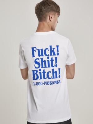 Мъжка тениска Mister Tee Mobamba в бял цвят