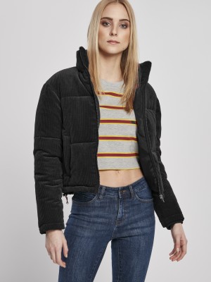 Дамско яке в черно от Urban Classics Ladies Corduroy Puffer