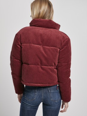 Дамско яке в червено от Urban Classics Ladies Corduroy Puffer