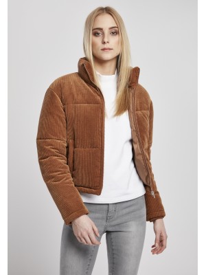  Дамско яке в кафяво от Urban Classics Ladies Corduroy Puffer 