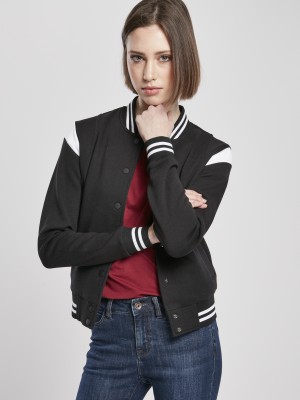 Дамско яке в черно и бяло от Urban Classics Ladies Organic Inset College Sweat
