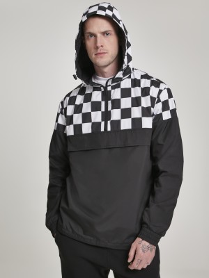 Мъжко яке в черно и бяло от Urban Classics Check Pull Over 