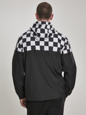 Мъжко яке в черно и бяло от Urban Classics Check Pull Over 