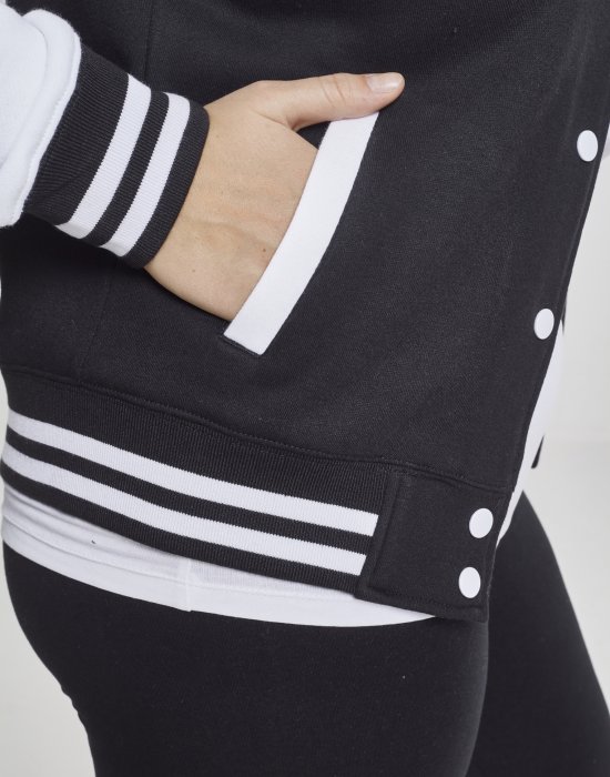 Дамско яке в черно и бяло от Urban Classics Ladies 2-tone College Sweatjacket, Urban Classics, Якета - Complex.bg