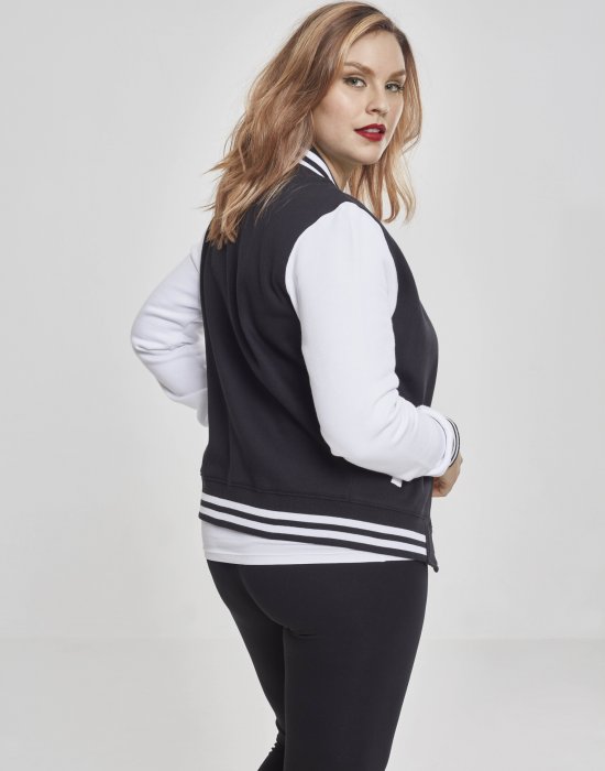 Дамско яке в черно и бяло от Urban Classics Ladies 2-tone College Sweatjacket, Urban Classics, Якета - Complex.bg