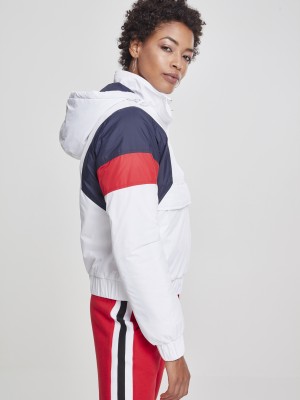 Дамско яке в бяло от Urban Classics Ladies 3-Tone Padded Pull Over  Дамско яке в бяло от Urban Classics Ladies 3-Tone Padded Pull Over