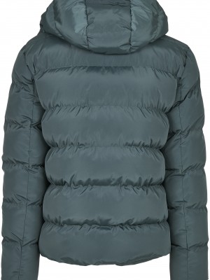 Мъжко яке в тъмнозелено от Urban Classics Hooded Puffer