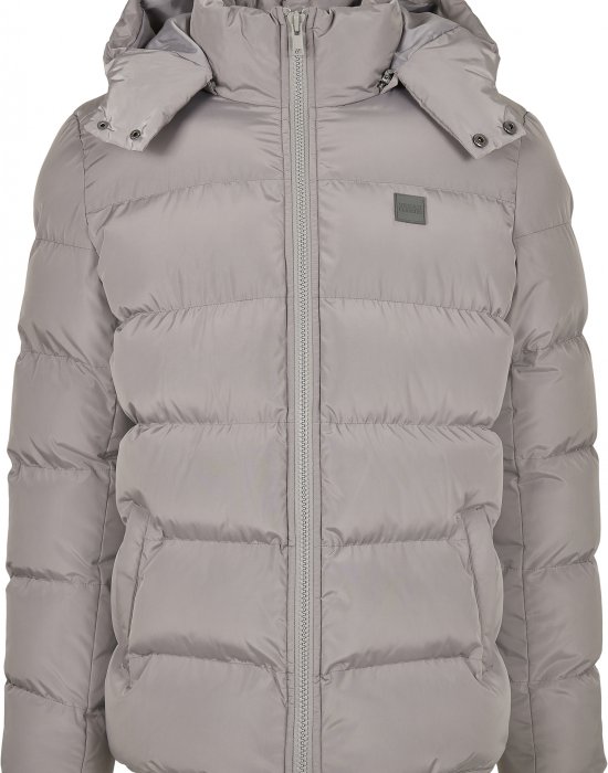 Мъжко яке в сиво от Urban Classics Hooded Puffer, Urban Classics, Зимни якета - Complex.bg