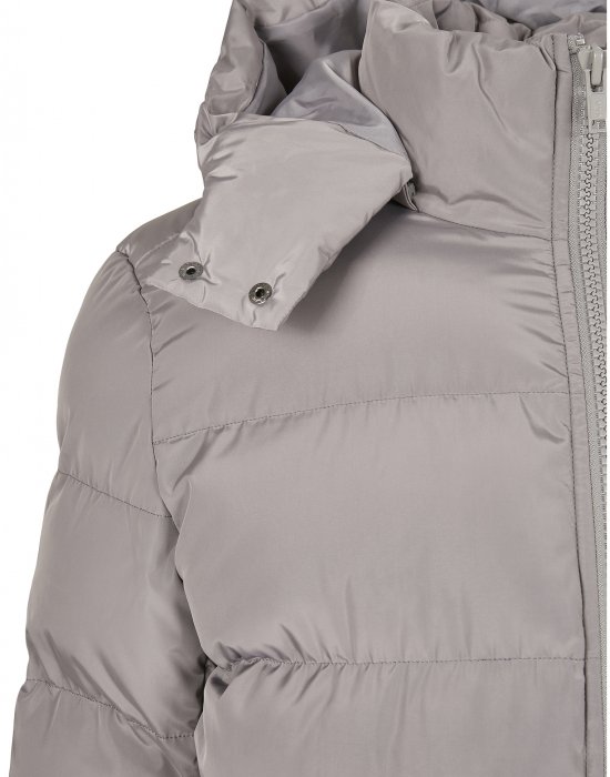 Мъжко яке в сиво от Urban Classics Hooded Puffer, Urban Classics, Зимни якета - Complex.bg