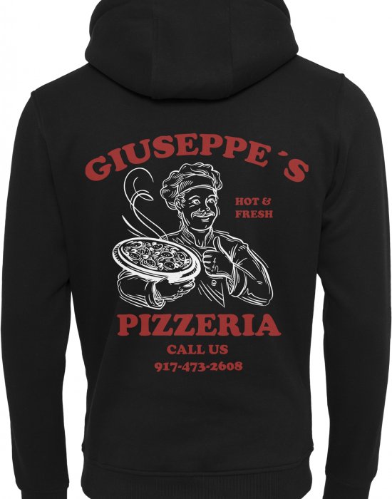 Мъжки суичър в черно Мister Tee Giuseppes Pizzeria Hoody, Mister Tee, Тениски - Complex.bg