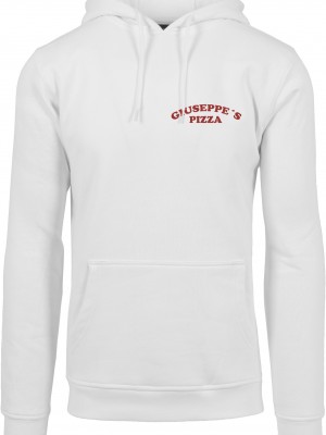 Мъжки суичър в бяло Mister Tee Giuseppe's Pizzeria Hoody