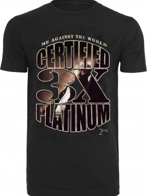Мъжка тениска в черно Мister Tee Tupac Me Against the World Platinium