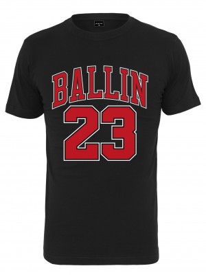 Мъжка тениска в черно Mister Tee Ballin 23 