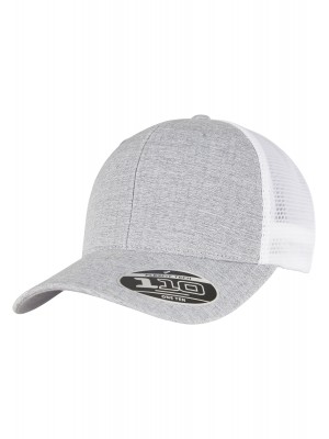 Шапка с козирка в сив меланж FLEXFIT 110 MESH CAP 2-TONE 