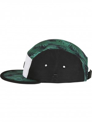 Шапка с козирка в черно и зелено C&S WL Green Jungle Camp 