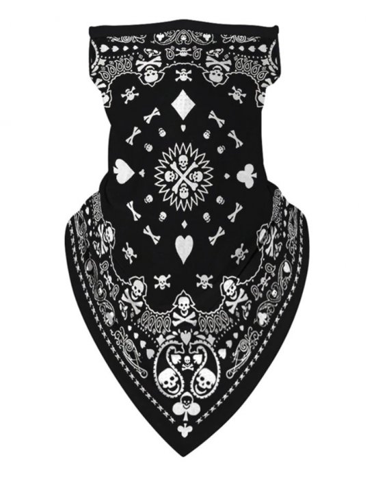 Бандана нов дизайн HoodStyle Bandana Bestseller Design Bone-Skulls черна, Hoodstyle, Бандани - Complex.bg