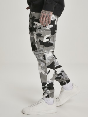 Мъжки панталон в сив камуфлаж Urban Classics snow camo