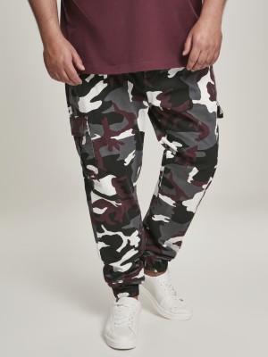 Мъжки панталон в винен камуфлаж Urban Classics wine camo