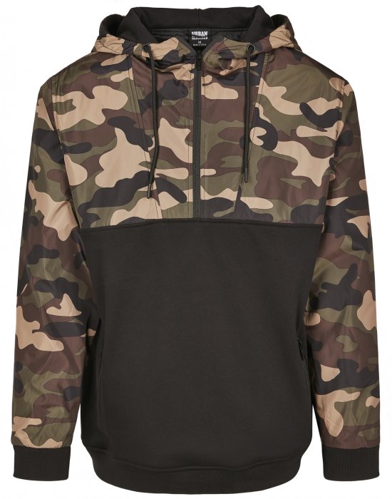 Мъжки суичър в черно Urban Classics Military?Half Zip?Hoody, Urban Classics, Мъже - Complex.bg