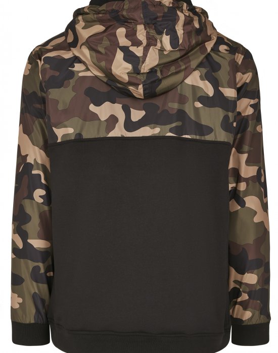 Мъжки суичър в черно Urban Classics Military?Half Zip?Hoody, Urban Classics, Мъже - Complex.bg