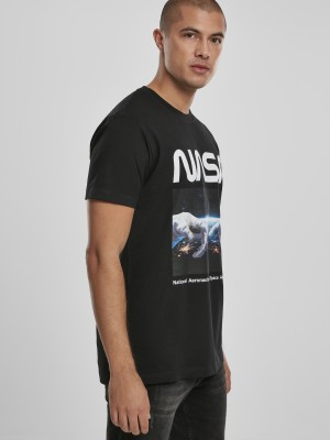 Мъжка черна тениска Mister Tee NASA Astronaut Hands