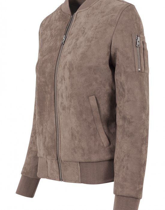 Дамско яке в бежово от Urban Classics Ladies Imitation Suede Bomber, Urban Classics, Жени - Complex.bg