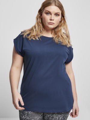 Дамска тениска в тъмносиньо Urban Classics Ladies Extended Shoulder 