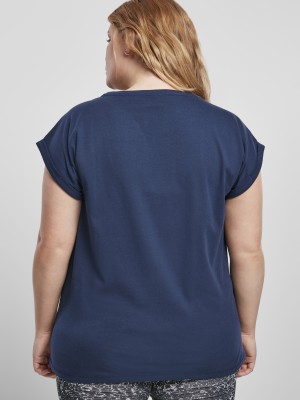 Дамска тениска в тъмносиньо Urban Classics Ladies Extended Shoulder 