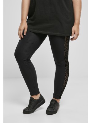 Дамски клин в черно Urban Classics Ladies Flock Lace Stripe