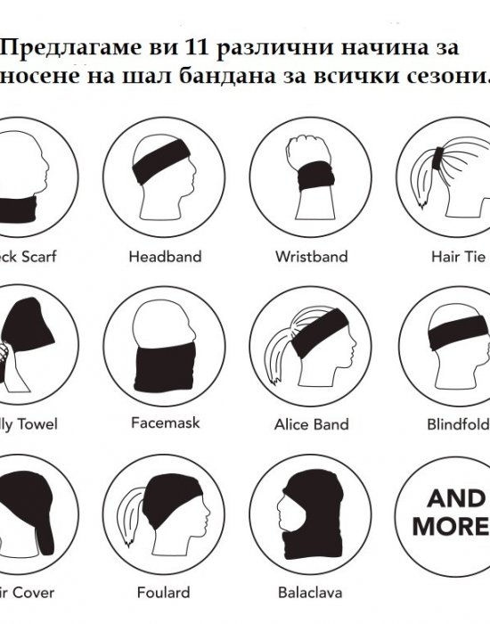 Бандана шал листото със седем лъча HoodStyle Bandana, Hoodstyle, Бандана шал - Complex.bg