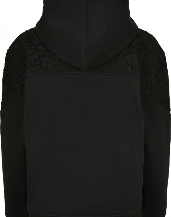 Дамски суичър в черно от Urban Classics Ladies Lace Inset, Urban Classics, Суичъри - Complex.bg