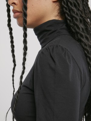 Дамска блуза в черно от Urban Classics Ladies Puffer Sleeve 