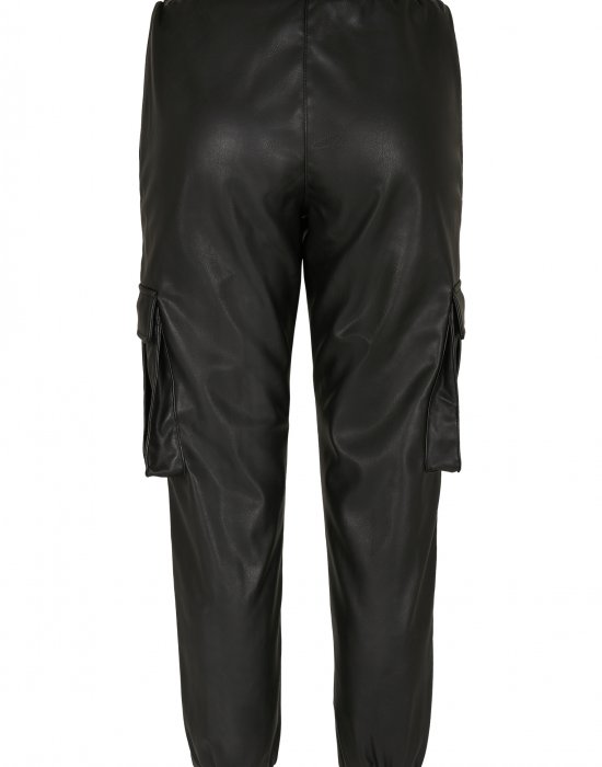 Дамски панталон в черно от Urban Classics Ladies Faux Leather Cargo, Urban Classics, Панталони - Complex.bg