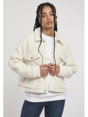 Дамско яке в бяло от Urban Classics Ladies Sherpa Trucker
