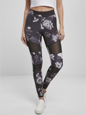 Дамски клин в черно от Urban Classics Ladies Tech Mesh AOP 